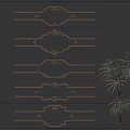 Line Carving Element Component 3d model