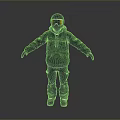 Black Ski Jacket With Goggles Helmet And Boots For Winter Sports Gear