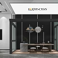 Modern store doors and windows store 3d model
