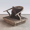 Elegant Minimalist Lounge Chairs With Wooden Metal Frames And Leather Woven Cushions