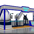 SPACE VR Exhibition Booth With Egg Shaped Seat Screens And VR Devices