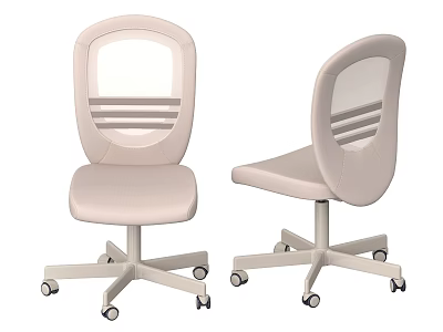 Modern Office Chair With Light Mesh Back And Swivel Caster Wheels Design 3d model
