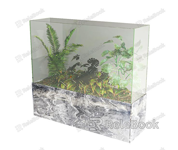 Modern Glass Plant Glass Plant Cabinet model