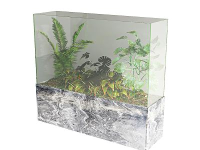 Modern Glass Plant Glass Plant Cabinet model