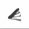 Gray Metal Stapler With Ergonomic Handle And Staple Loading Tray