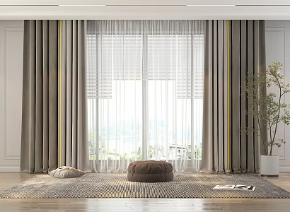 Modern Curtains 3d model