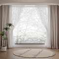 curtain gauze curtain 3d model