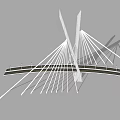 Modern Cable Stayed Bridge Design With Tall Pylons And Sleek Symmetrical Structure