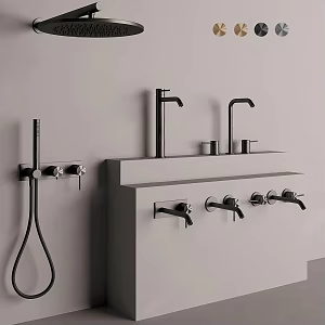 Modern faucet shower faucet bathroom small piece 3d model