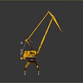 Mobile Yellow Construction Crane With Boom Cab And Heavy Duty Wheels Design