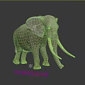 Realistic 3D Elephant Model With Detailed Skeleton Rigging And Animation 3d model