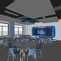 Science Classroom Modern Classroom 3d model
