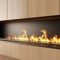 Modern Fireplace Electronic Fireplace Embedded Flame Fireplace Stove Electronic Flame 3d model