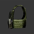 Green Tactical Bag With Multiple Pockets Adjustable Straps And Structured Design For Outdoor Use 3d model