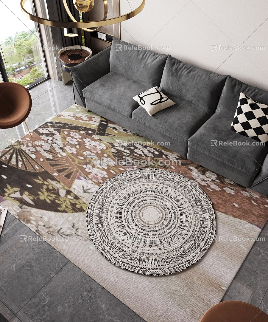 Round carpet 3d model