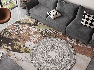 Round carpet 3d model