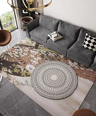 Round carpet 3d model