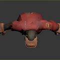 3D Animated Gorilla Character Wearing Red Jacket in Cartoon Style Standing Pose