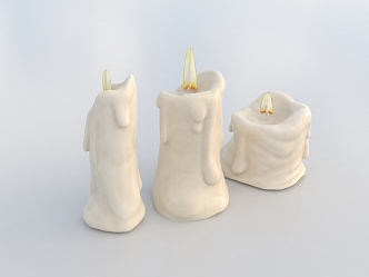 Candle candlelight ornaments birthday Christmas candle holder 3d model