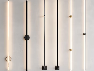 Modern Wall Lamps With Sleek Lines And Various Styles For Home Decoration 3d model