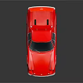 Red Classic Sports Car With Retro Design And Sleek White Accent Body