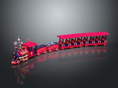 Modern train toy train vehicle 3d model