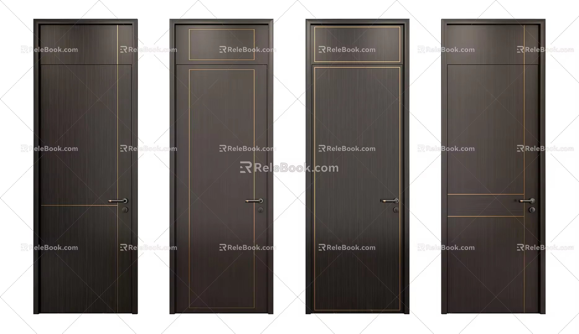 Modern swing door single door 3d model