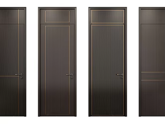 Modern swing door single door 3d model