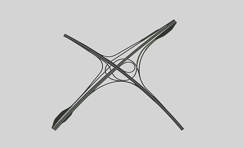 Modern Interchange 3d model