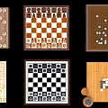 Modern Chess Chinese Chess Go Chess 3d model