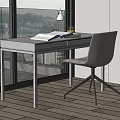 Modern desks and chairs desks and chairs 3d model