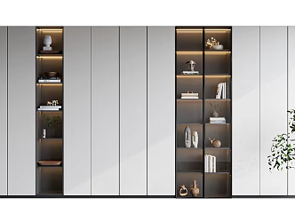 Modern bookcase 3d model
