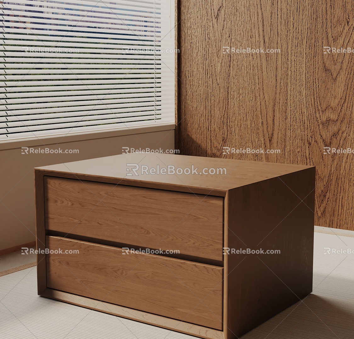 Modern Bedside Cabinet 3d model