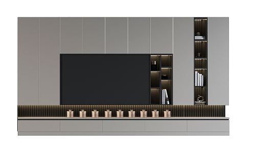 Modern TV Background Cabinet TV Cabinet Background Wall 3d model