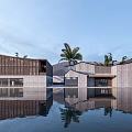 Modern Sales Office Building Exhibition Hall Building Art Gallery Building Public Building Commercial Building Sales Department Building 3d model
