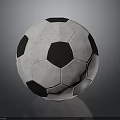 Classic Black And White Soccer Ball With Hexagonal Pattern And Textured Surface For Sports