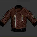 Red Bomber Jacket With Zipper Closure And Black Cuffs Stylish Design