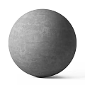 Gray Concrete Wall Component With Smooth Sphere Decoration In Modern Space 3d model