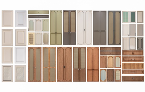 Wardrobe Door Panel Rattan Door Panel Cabinet Door Shutter Grille Cabinet Door Silent Style Wardrobe Door Panel Antique Style Wardrobe Door Panel 3d model