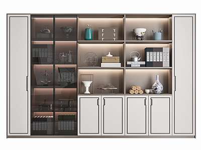 New Chinese Bookcase 3d model