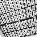 Industrial Metal Pipes Grid Structure Installation On Building Ceiling 3d model