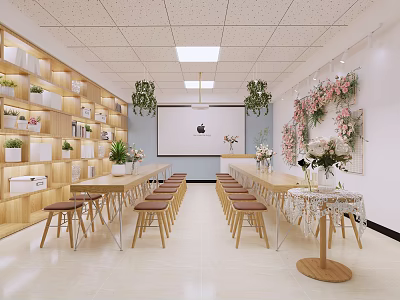 Modern floral art classroom handmade floral art classroom 3d model