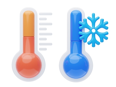 Modern Thermometer Cartoon Thermometer 3d model