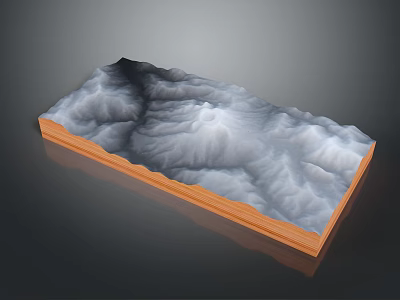 Geography, topography, mountain shape, ridge, ridge, valley, mountain range, canyon, geomorphology, mountain peak, mountain body 3d model