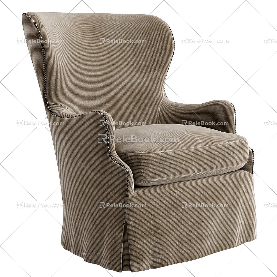 Lee Quiet Single Sofa Leisure Chair 3d model