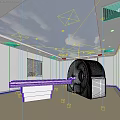 Hospital Outpatient Clinic Interior With CT Scanner And Sky Ceiling