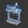 Leather Horse Saddle Placed On Metal Stand For Equestrian Equipment