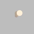 Elegant Modern Wall Lamp With Wooden Base And Smooth White Glass Shade