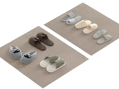 Modern slippers 3d model