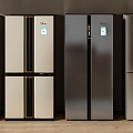 Modern refrigerator combination 3d model